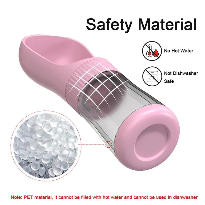 Portable Dog Water Bottle with Food Container Travel 2 in 1 Pet Water Dispenser for Small Large Dogs Cat Labrador Drinking Bowls